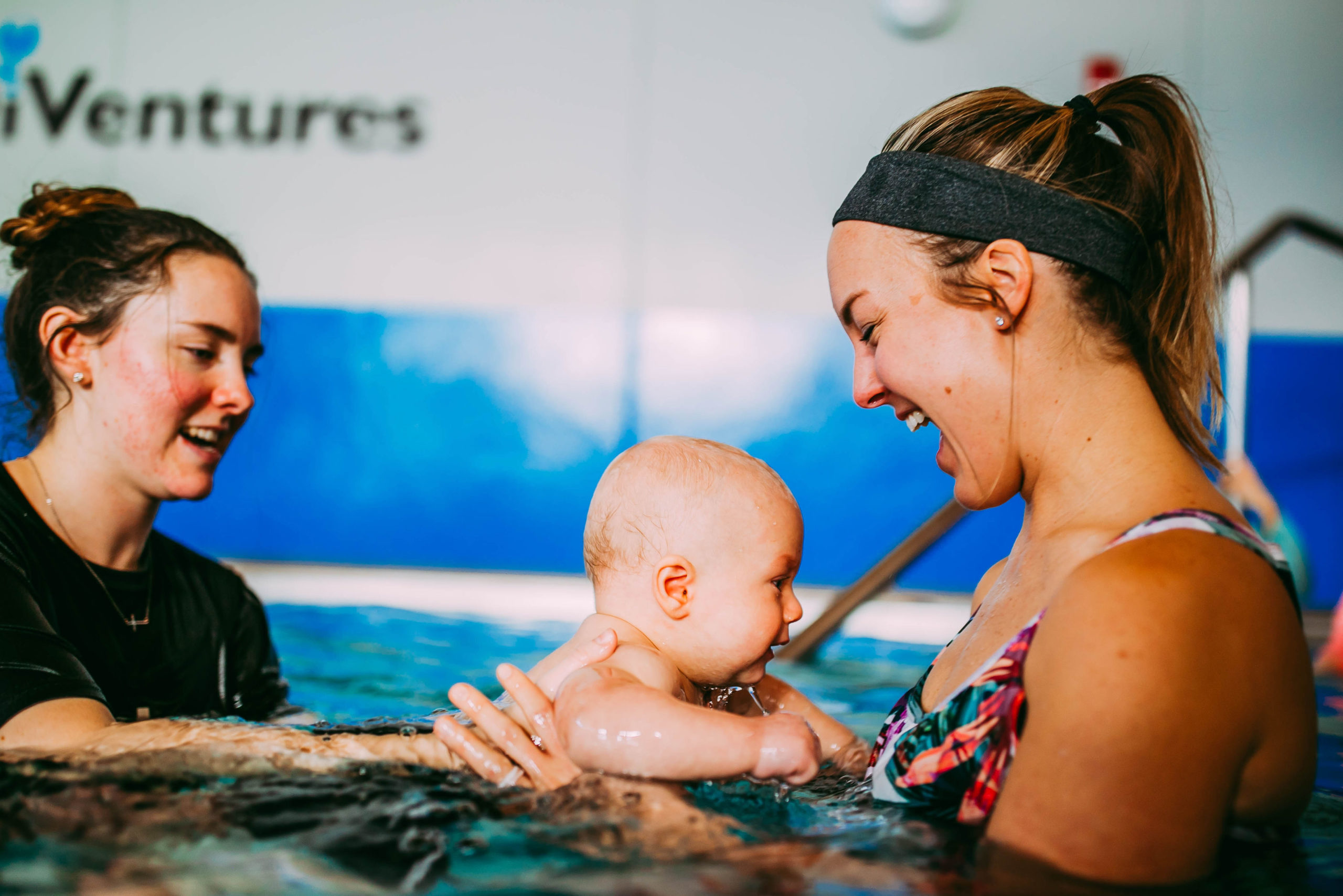 swim teacher with student swim teacher with student